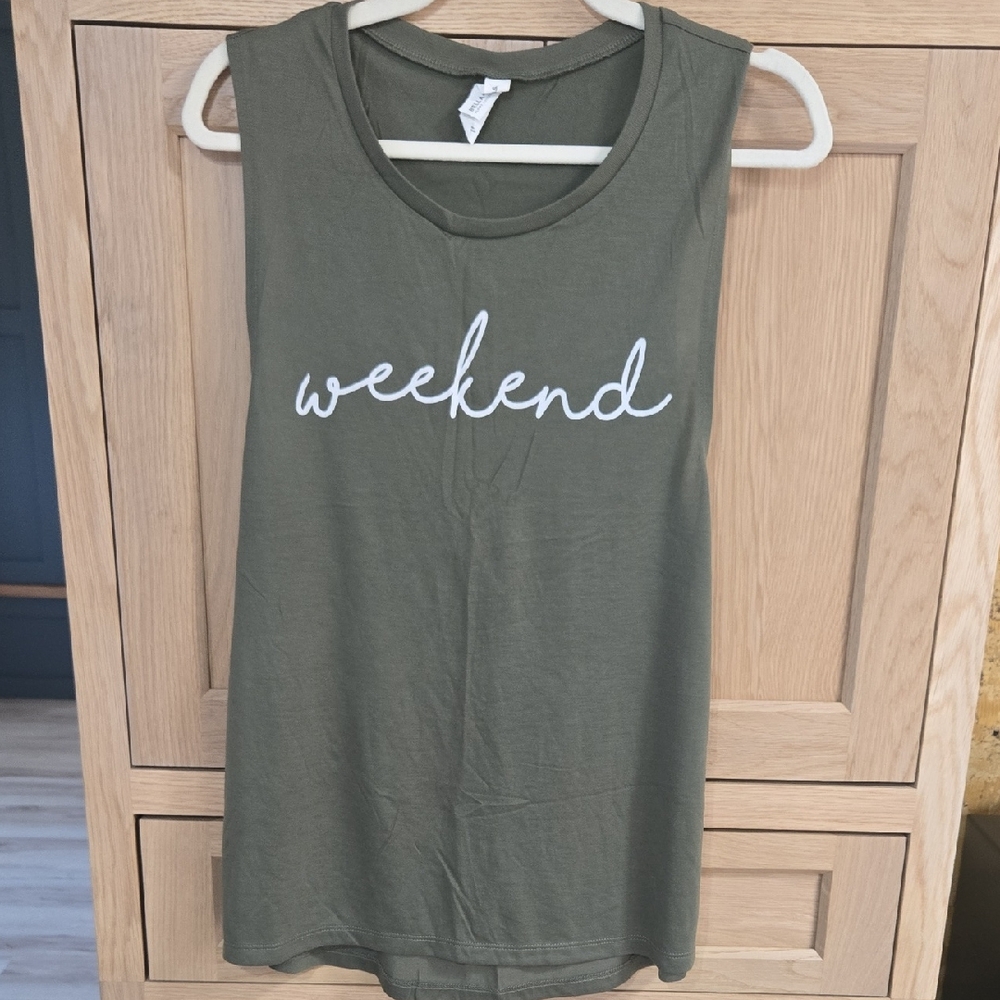 Bella Canvas Olive Weekend Tank Top